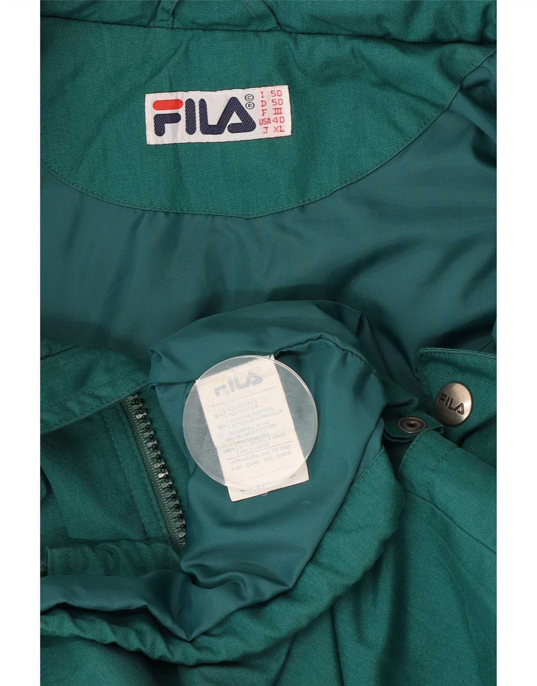 Fila Herre Grafisk Hooded Utility Jacket IT 50 Large Green Polyester