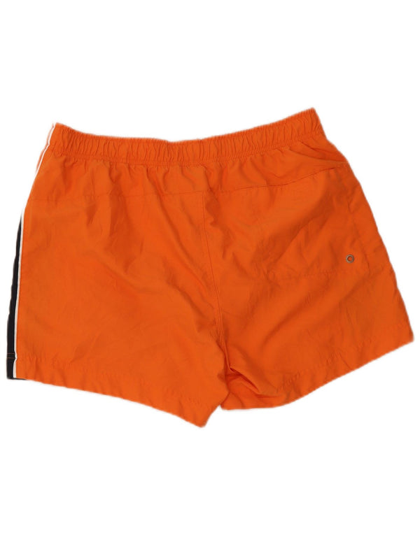Champion Herre grafiske svømmeshorts Large Orange Colourblock Polyester