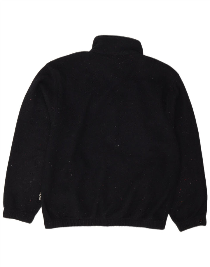 SERGIO TACCHINI Mens Fleece Jacket UK 36 Small Navy Blue Flecked Polyester