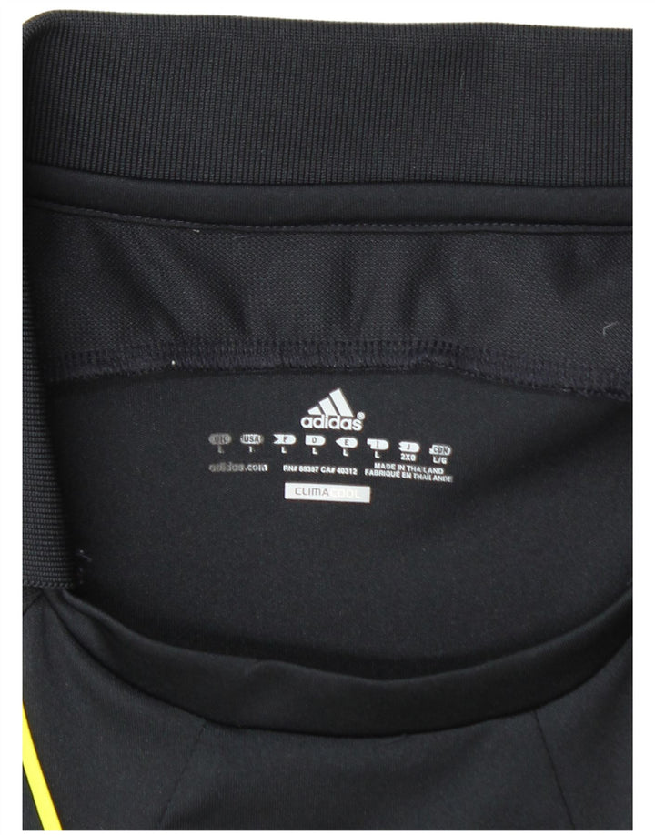 ADIDAS Climacool poloshirt til mænd, stor sort colourblock polyester