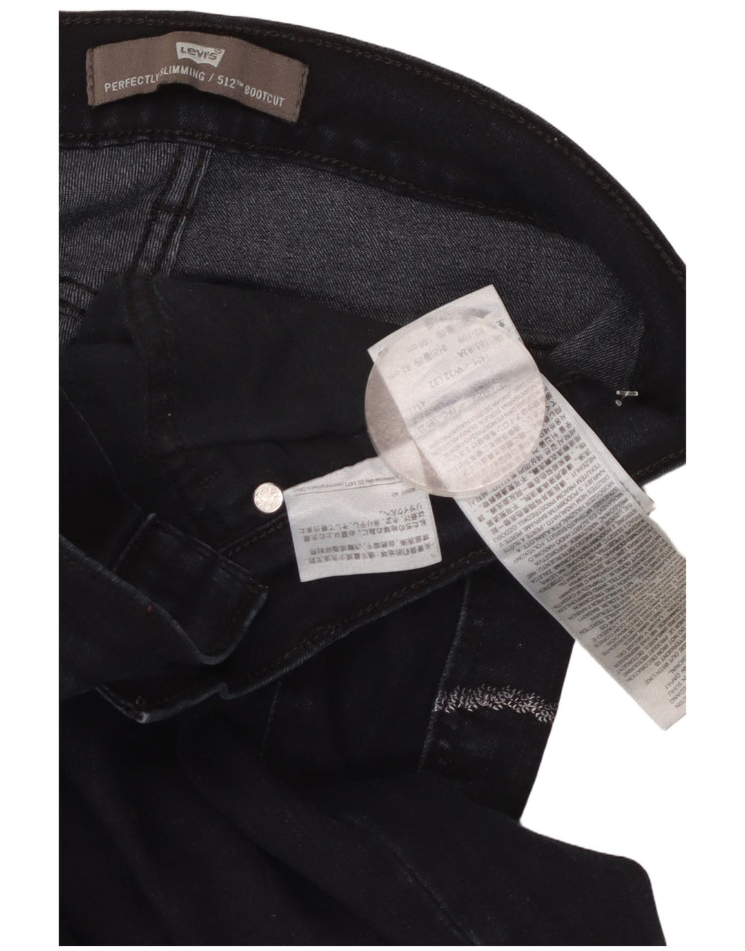 Levi's Womens 512 Perfectly Slanking Bootcut Jeans W32 L32 Marineblå Bomuld