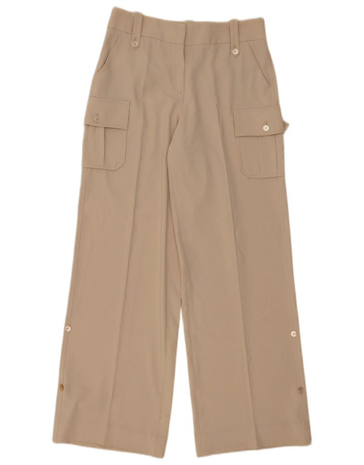 Les Copains Dame Højtalje Cargo Bukser IT 42 Medium W32 L32 Beige
