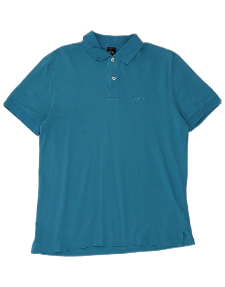 Hugo Boss Herre Regular Fit Polo Shirt Medium Blue Bomuld