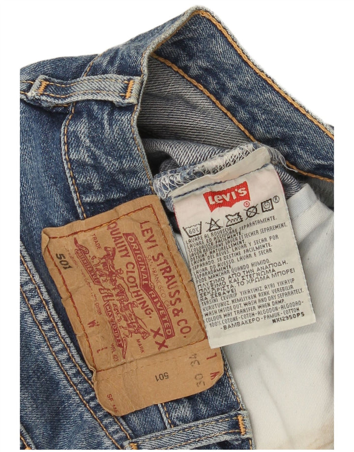 Levi's Dame 501 Straight Jeans W30 L30 Blå Bomuld