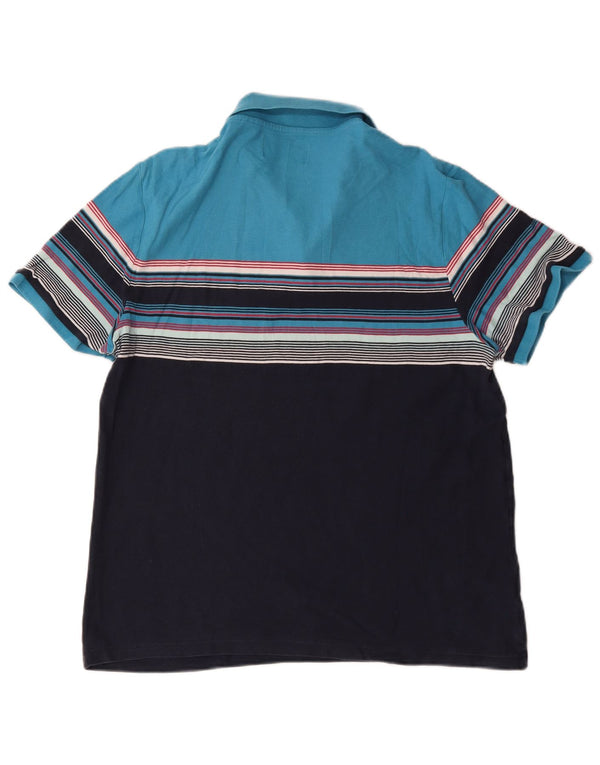 Penguin Polo Shirt til mænd XL Marineblå Colourblock Bomuld