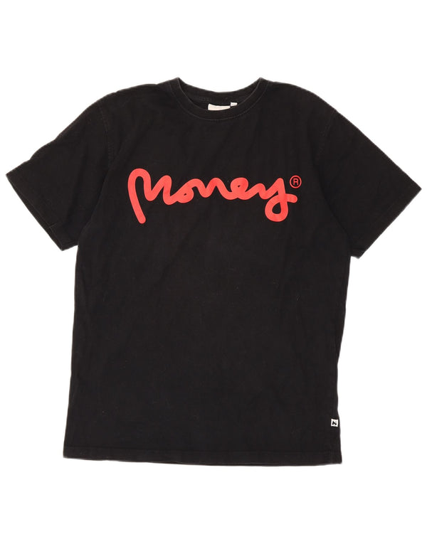 Money Herre Grafisk T-Shirt Top Medium Sort Bomuld