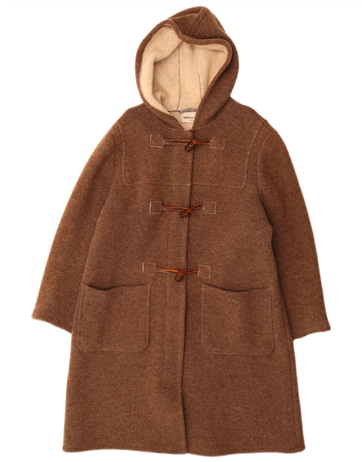Isabella G Dame Hooded Duffel Coat UK 14 Medium Brown New Wool