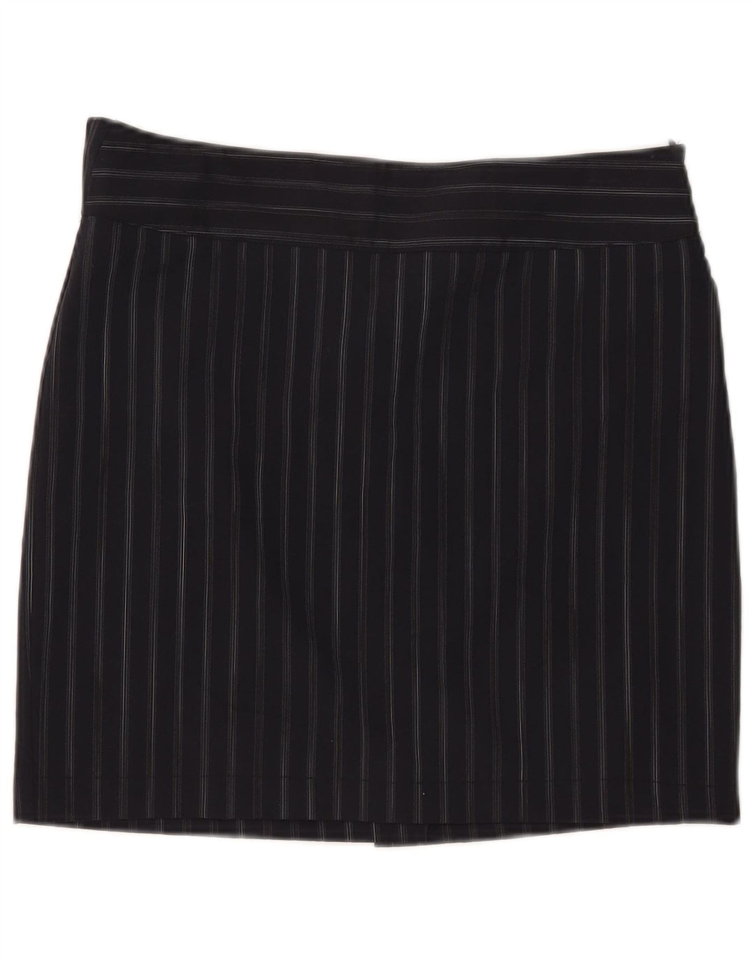 Marella Dame Mini Nederdel UK 12 Medium W32 Marineblå Nålestribet Polyester