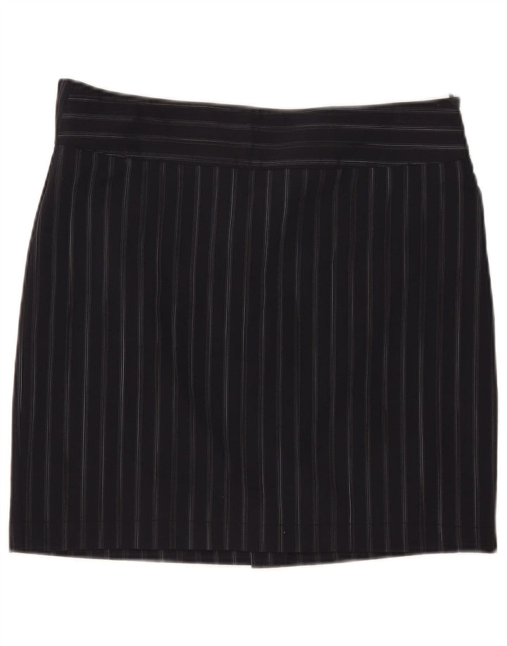 Marella Dame Mini Nederdel UK 12 Medium W32 Marineblå Nålestribet Polyester