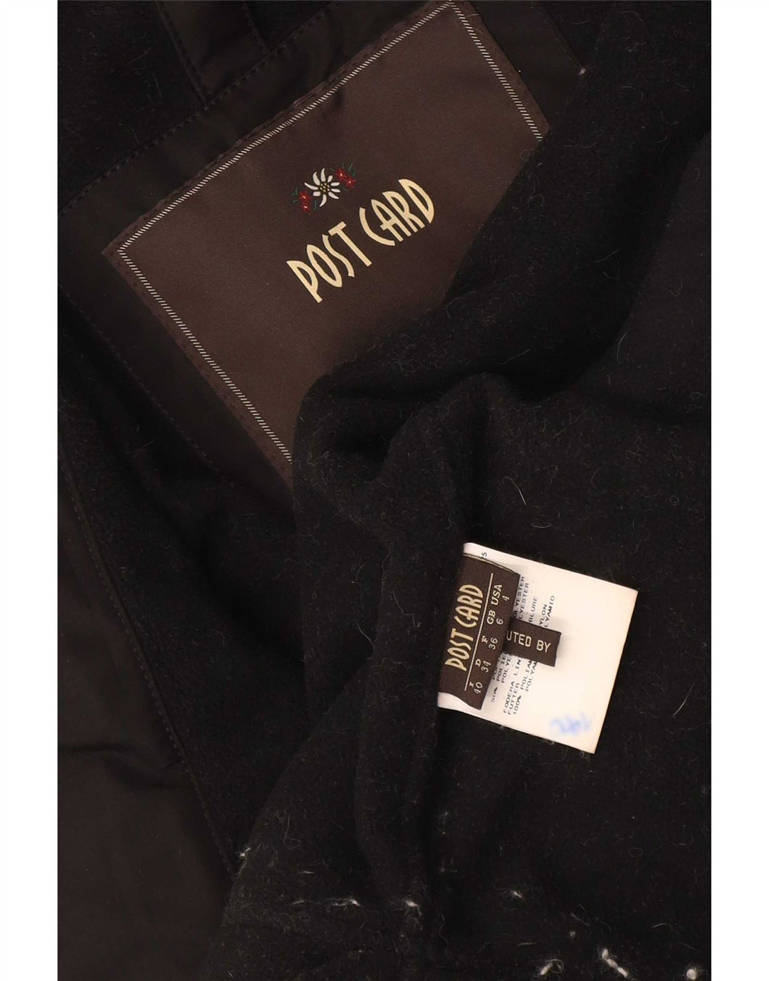 Postkort Dame Hooded Bomber Jacket UK 6 XS Sort Polyamid