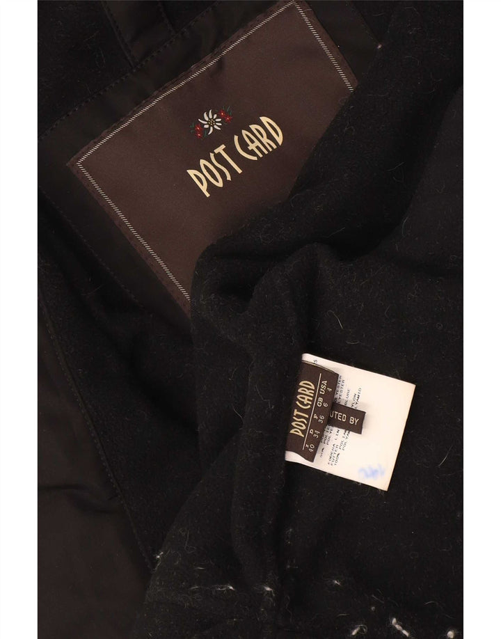 Postkort Dame Hooded Bomber Jacket UK 6 XS Sort Polyamid