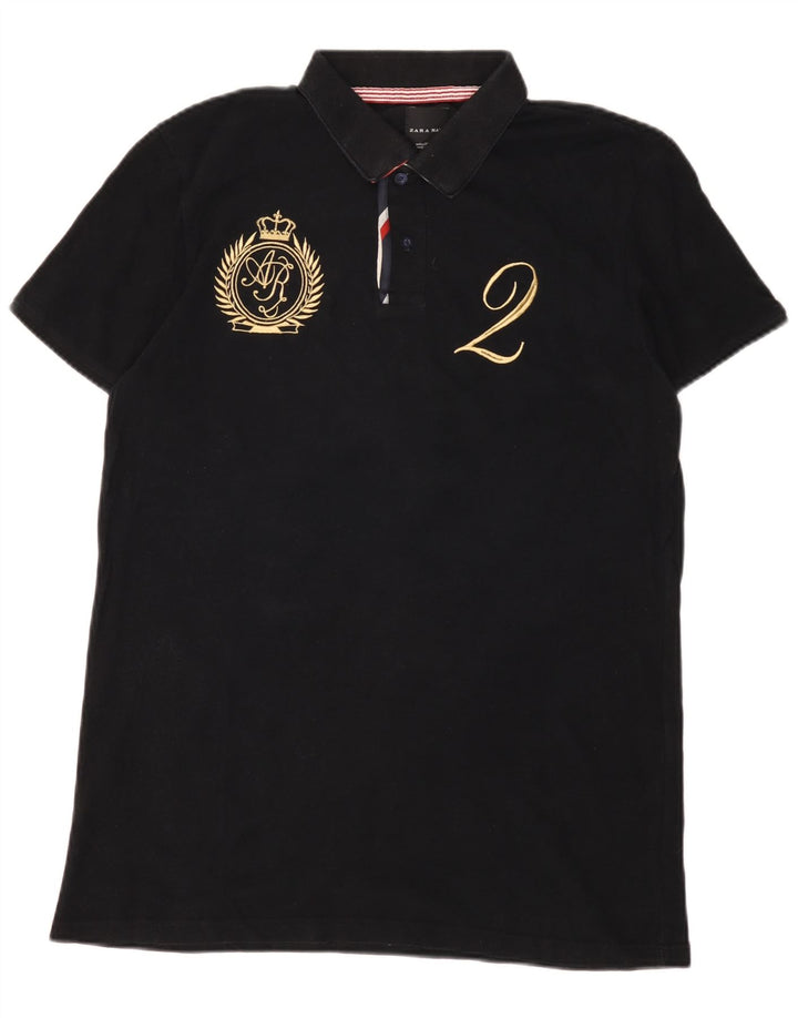 Zara herre poloshirt XL sort bomuld