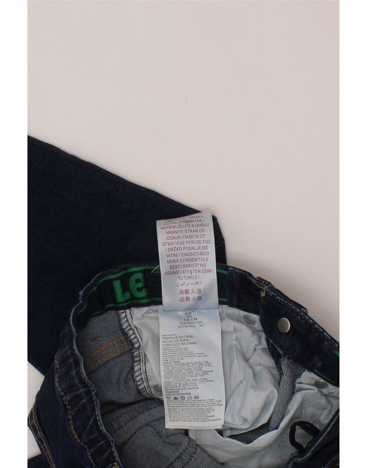 LEVI'S Boys 510 Skinny Jeans 5-6 år W24 L20 Marineblå Bomuld