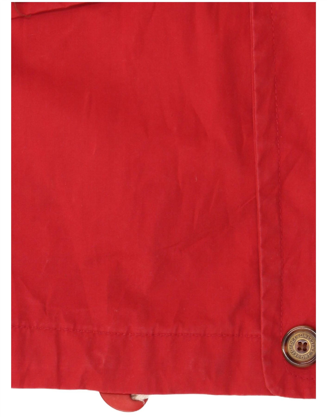 Vintage Herre Hooded Loose Fit Utility Jacket UK 36 Small Red Polyester