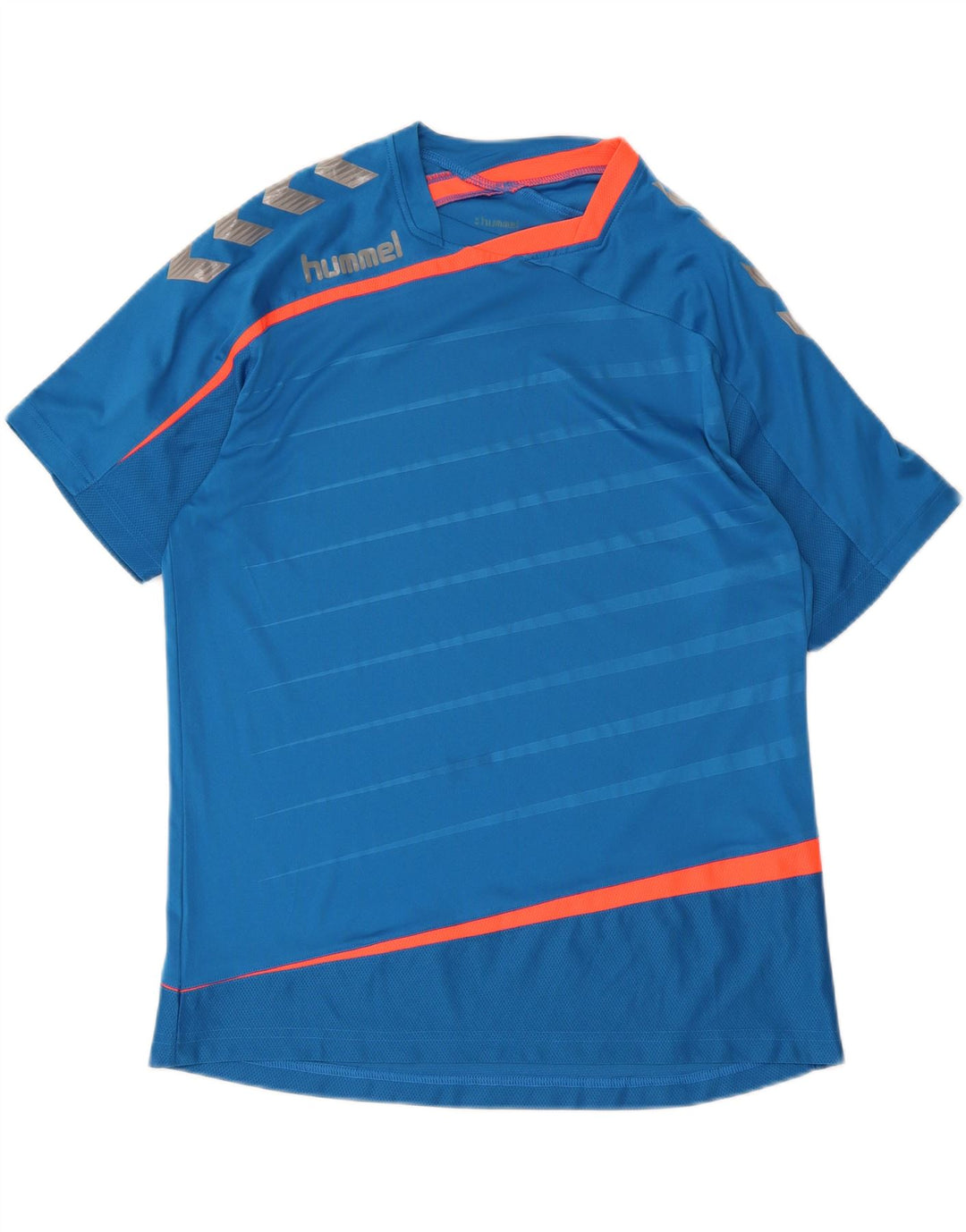 Hummel Herre Grafisk T-Shirt Top Stor Blå Stribet