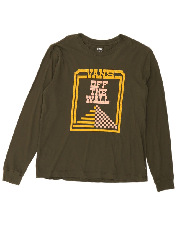 Vans Herre Grafisk Top Langærmet Medium Khaki Bomuld