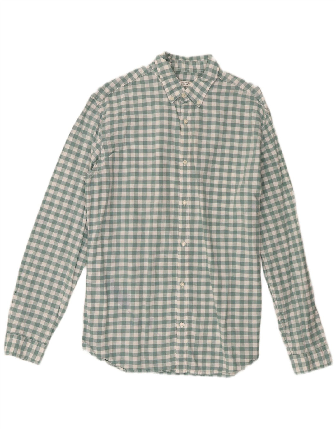 Jack & Jones herreskjorte str. 42 Large Green Gingham Cotton