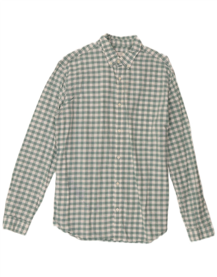 Jack & Jones herreskjorte str. 42 Large Green Gingham Cotton