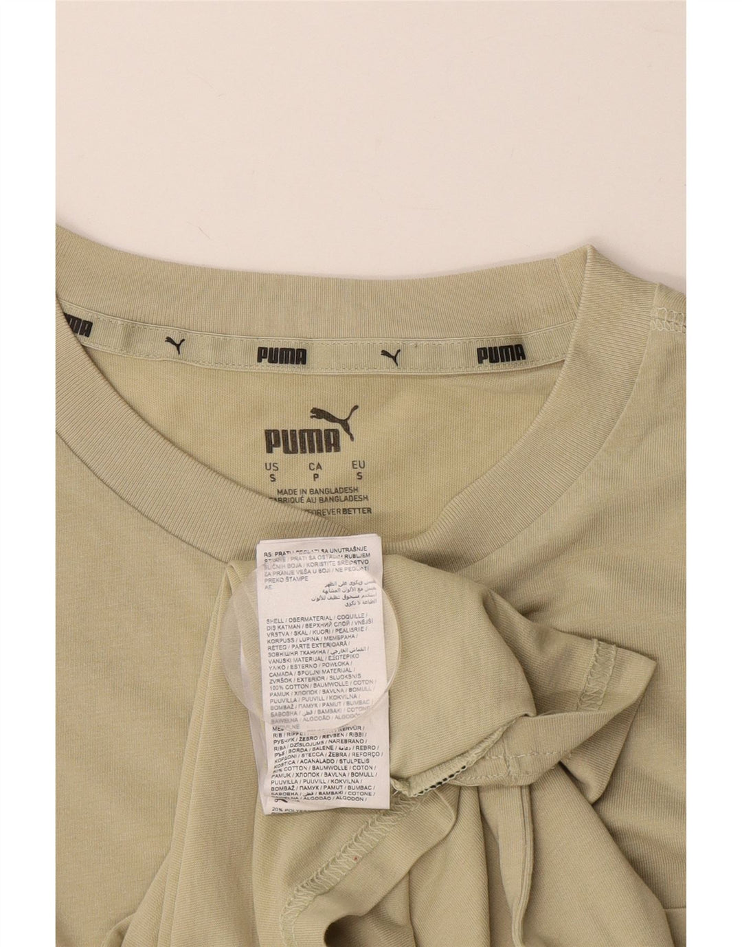 PUMA Grafisk T-shirt til mænd, lille Khaki Bomuld