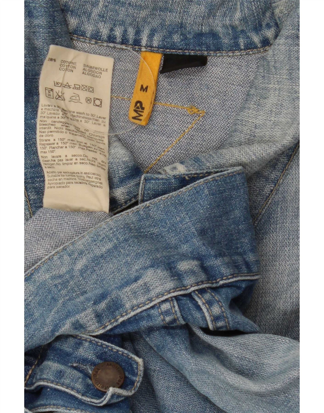 Meltin' Pot Herre denimjakke UK 38 Medium Blue Cotton