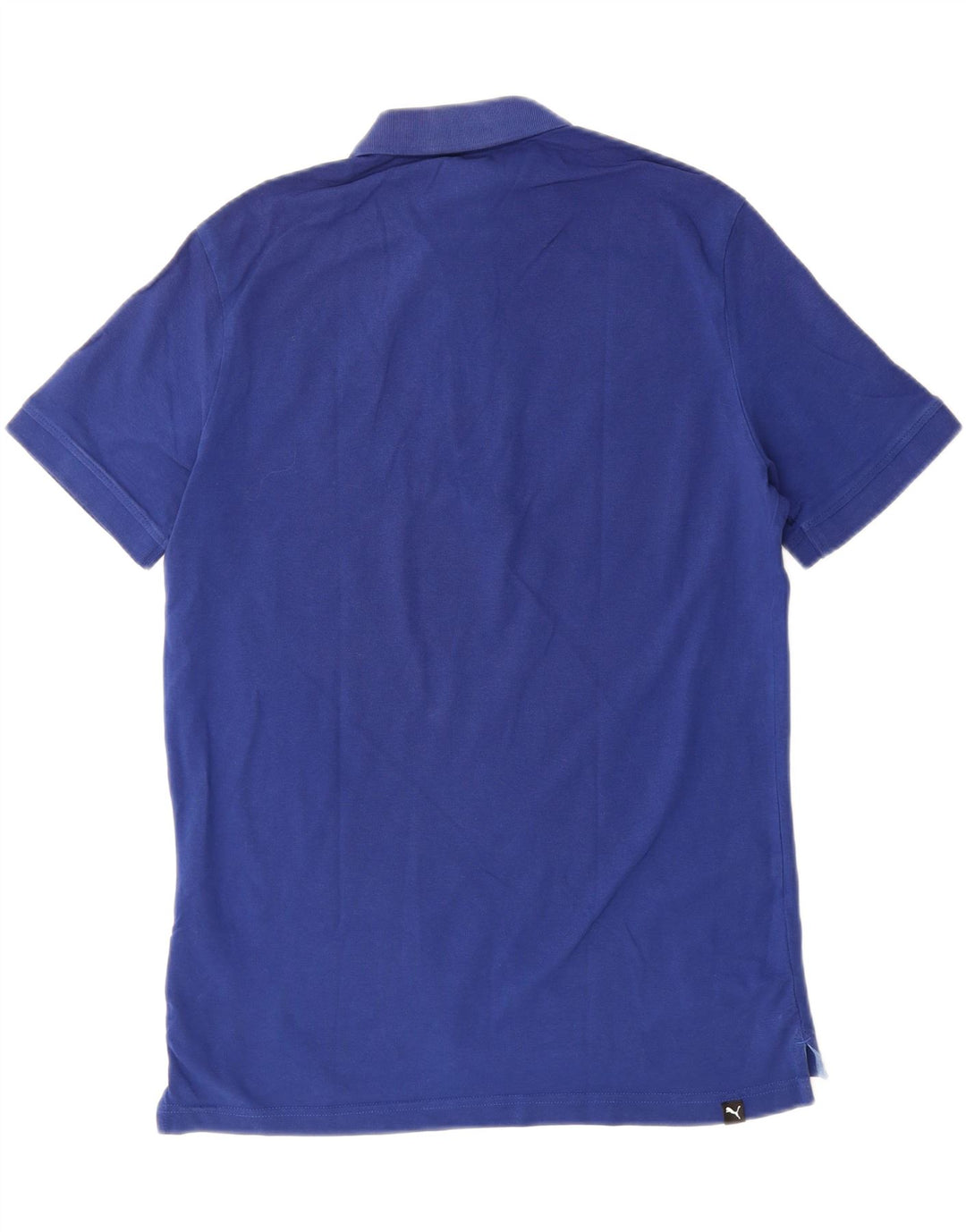 PUMA Mens Polo Shirt Medium Blue Cotton Vintage Puma and Second-Hand Puma from Messina Hembry 