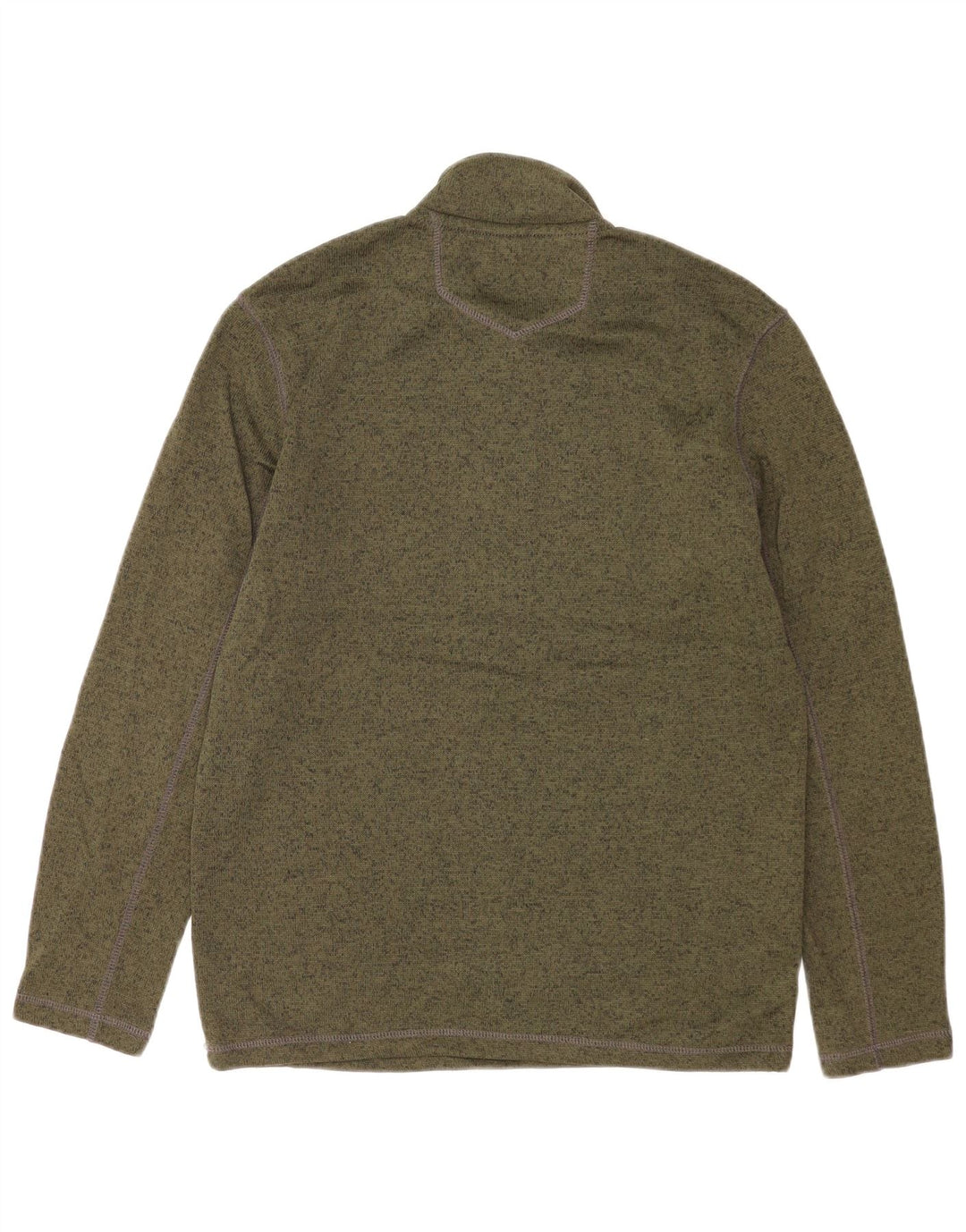 Eddie Bauer Sweatshirt med lynlås til mænd, lille grøn flekket polyester