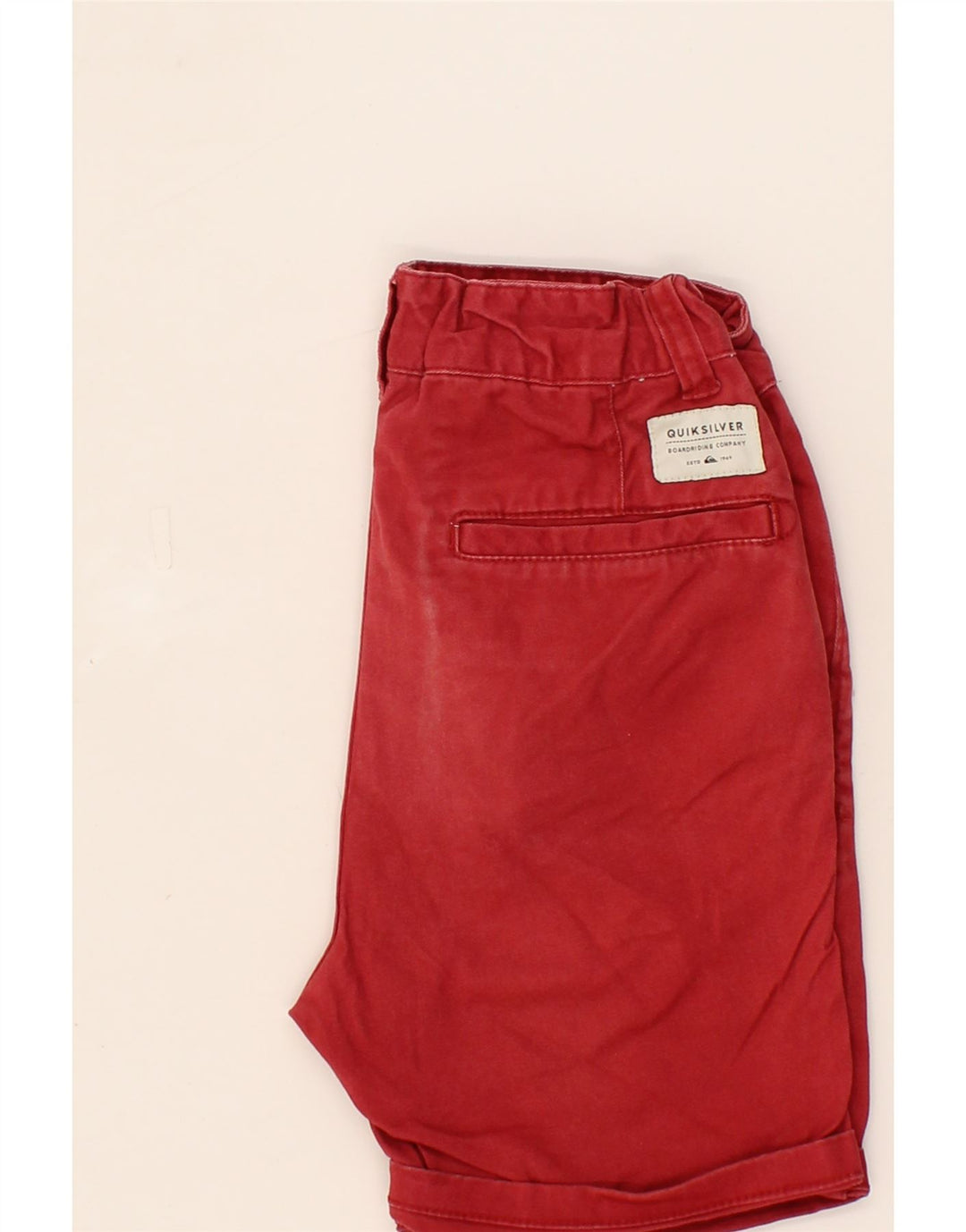 QUIKSILVER Boys Denim Shorts 10-11 Years W25 Red Vintage Quiksilver and Second-Hand Quiksilver from Messina Hembry 