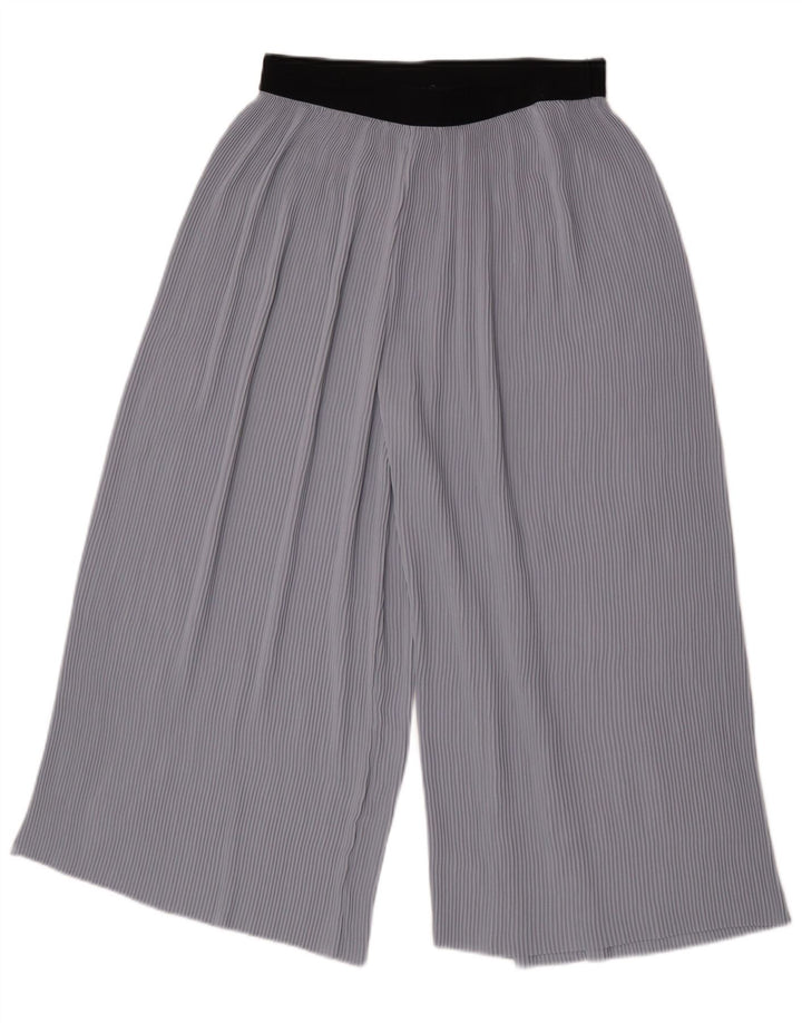 Zara Dame Cullotes Capri Bukser Medium W28 L21 Blå Colourblock