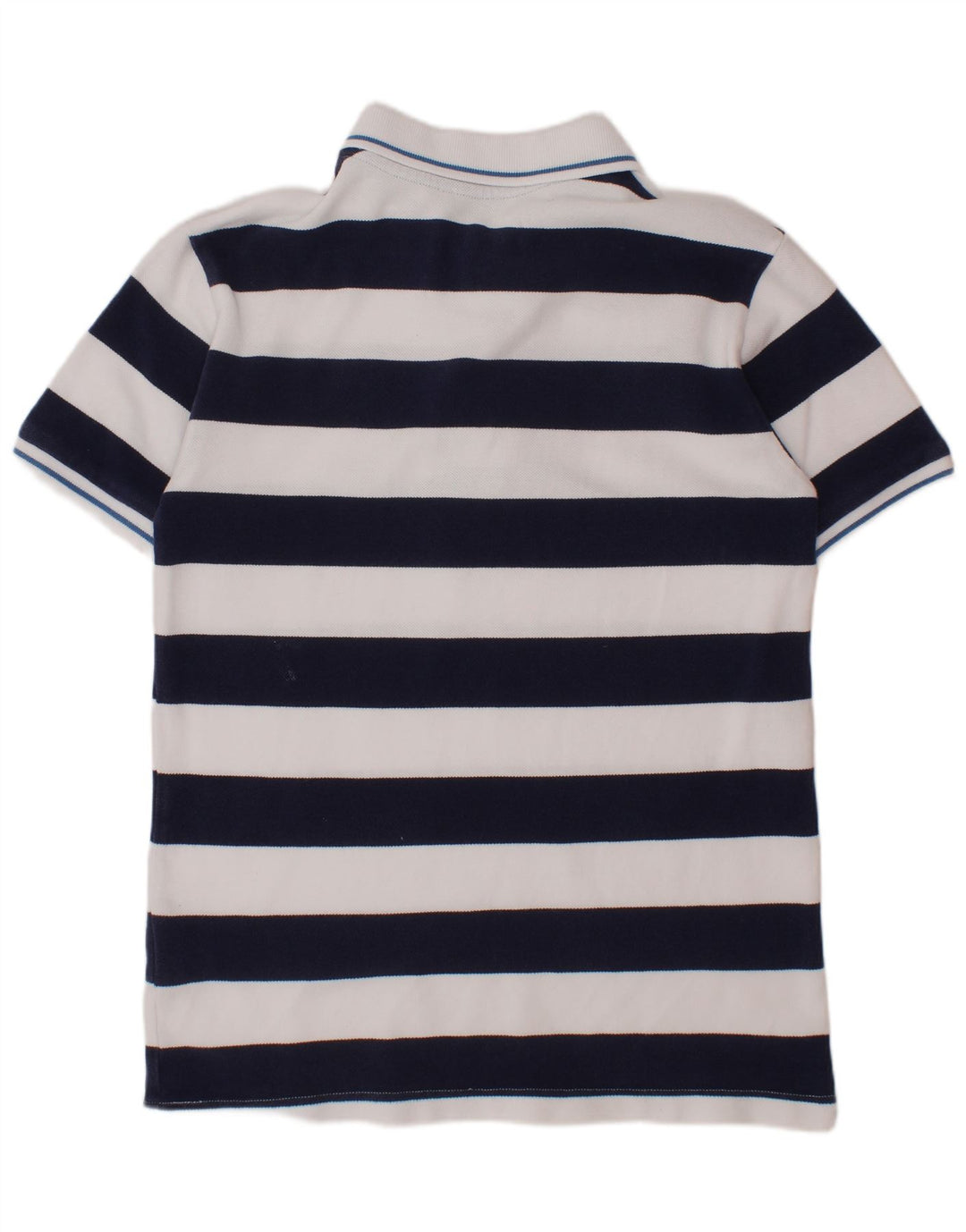 BENETTON drenge poloshirt 10-11 år XL marineblå stribet bomuld