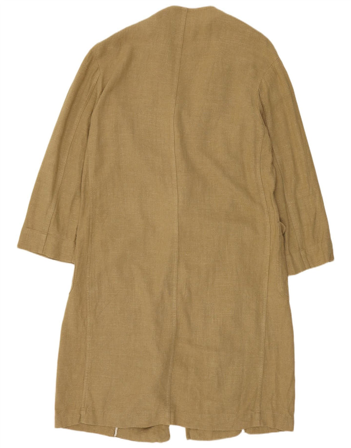 Zara Oversized Trench Coat til kvinder, UK 6 XS Khaki Viscose