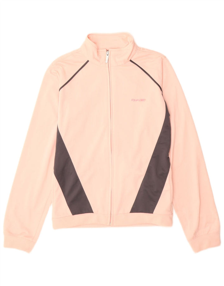 Reebok træningsdragt topjakke til kvinder UK 12 Medium Pink Colourblock Polyester