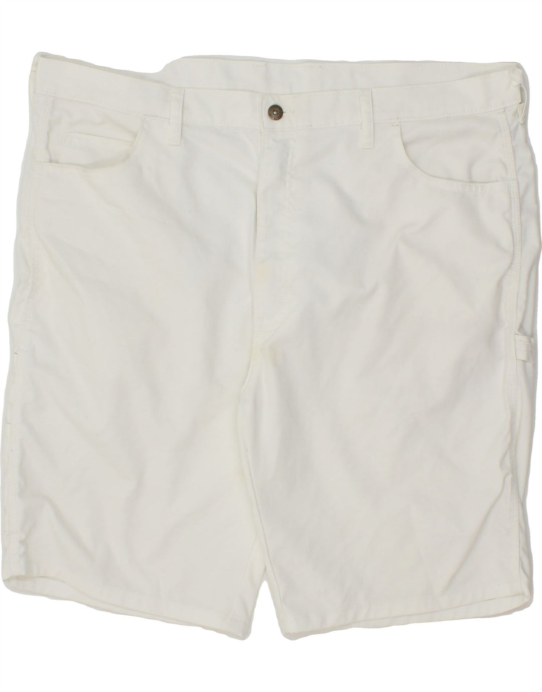 DICKIES Mens Cargo Shorts W40 XL White Polyester Vintage Dickies and Second-Hand Dickies from Messina Hembry 
