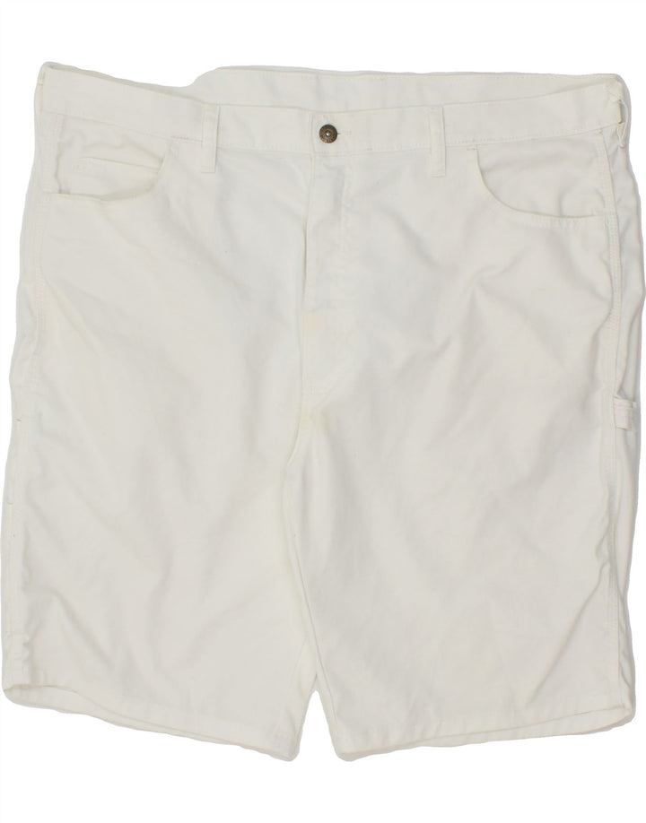 DICKIES Mens Cargo Shorts W40 XL White Polyester Vintage Dickies and Second-Hand Dickies from Messina Hembry 