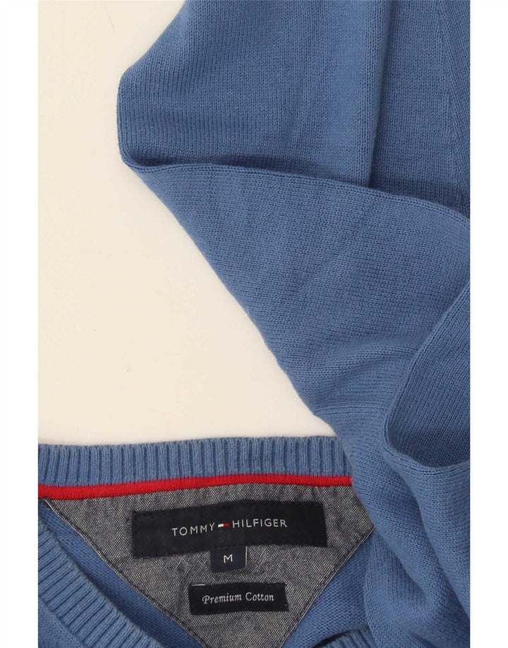 Tommy Hilfiger Herre V-hals sweater Medium Blå Bomuld