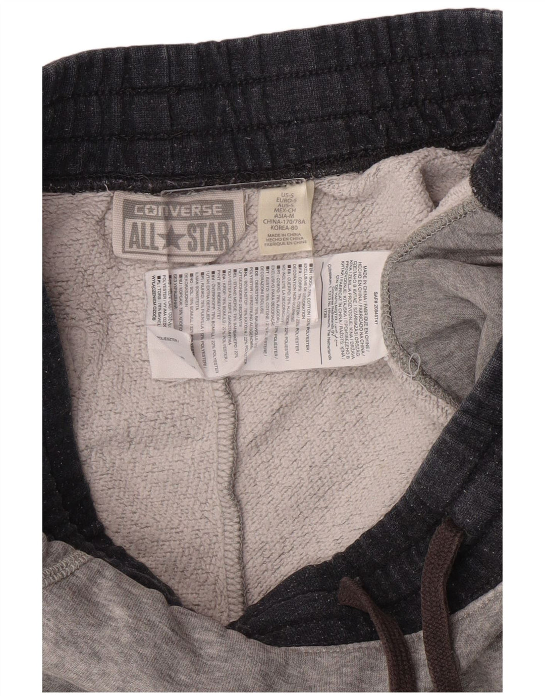 Converse Herre All Star Graphic Casual Shorts Små W28 Grå Bomuld