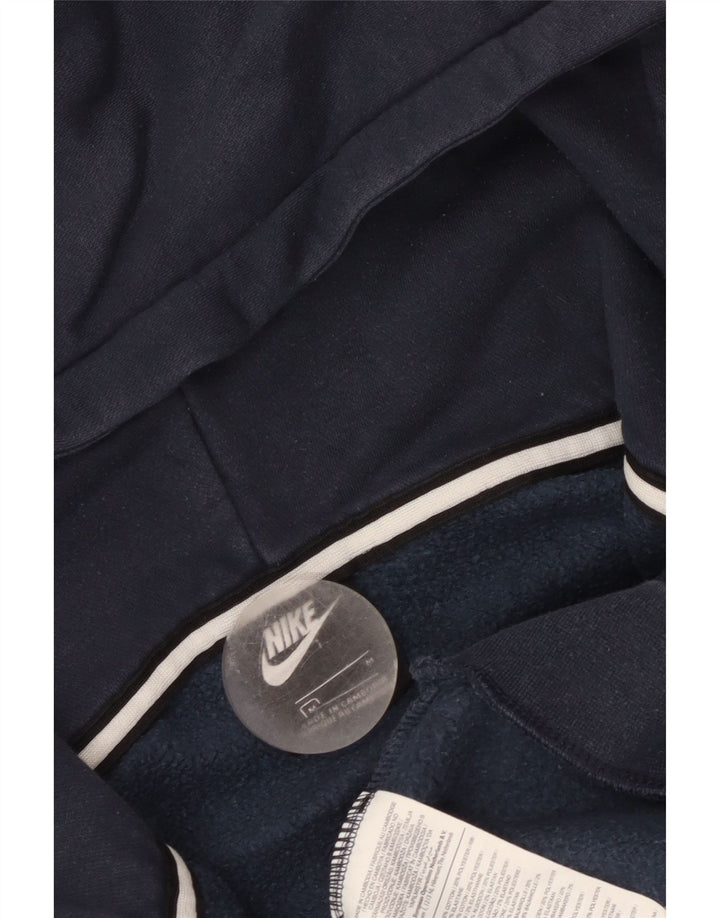 Nike Herre grafisk hættetrøje med lynlås-hals mellem marineblå farveblok