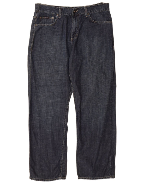 Calvin Klein Straight Jeans til mænd W34 L30 Marineblå Bomuld