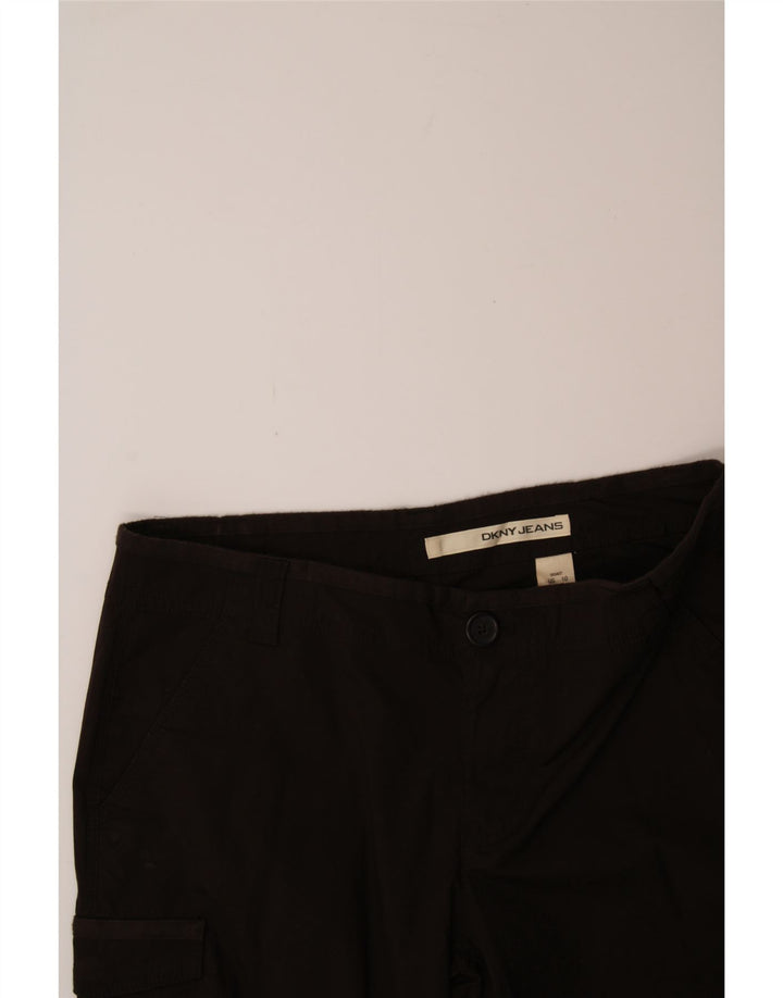 DKNY Womens Cargo Shorts US 10 Large W36  Black Cotton Vintage Dkny and Second-Hand Dkny from Messina Hembry 