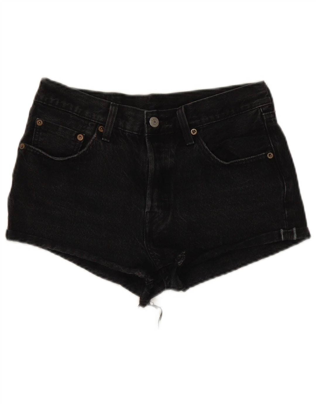 Levi's Womens 501 denimshorts W27 Small Black Bomuld