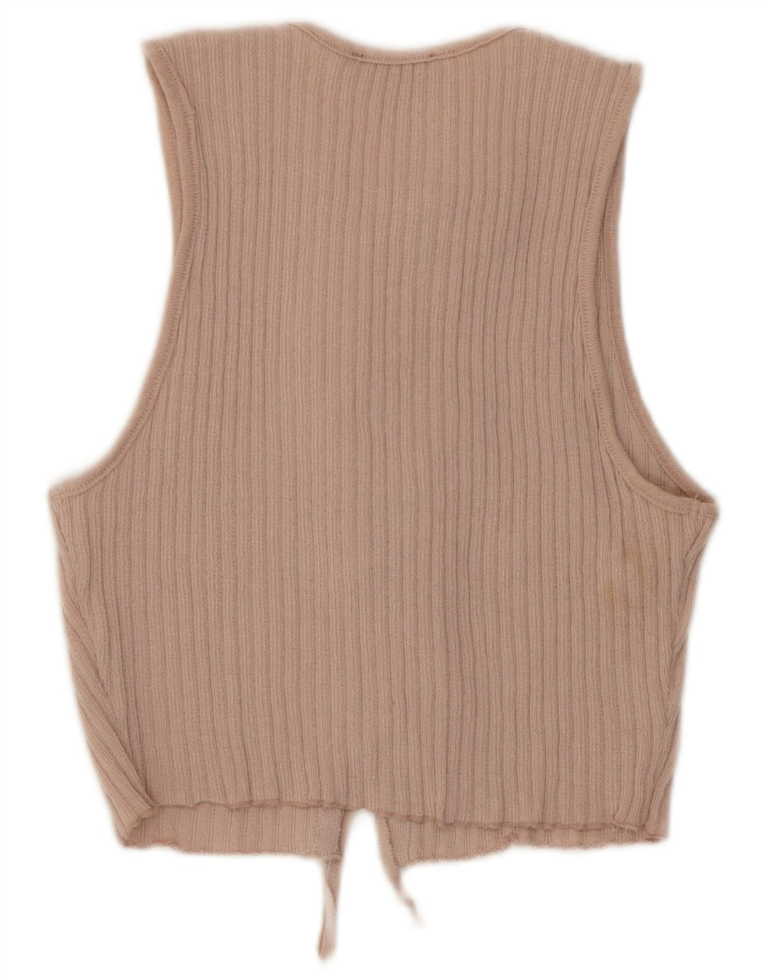 Zara Womens Crop ærmeløs skjortebluse UK 12 Medium Pink Polyester
