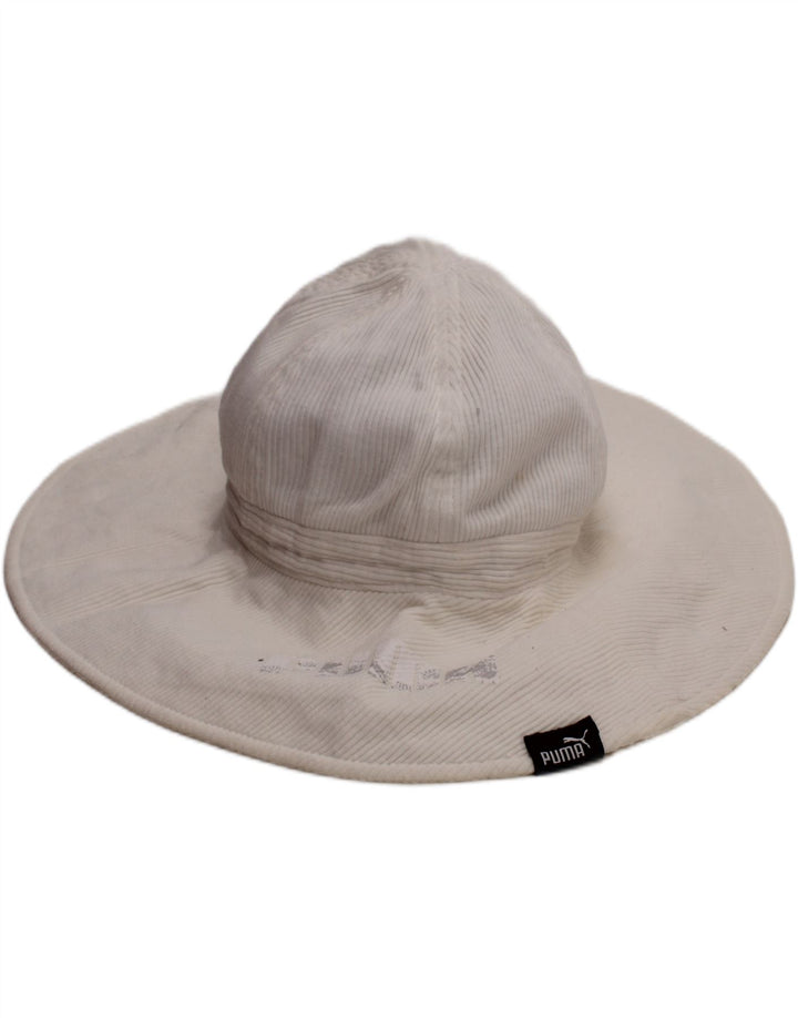 PUMA Womens Graphic Corduroy Bucket Hat One Size White