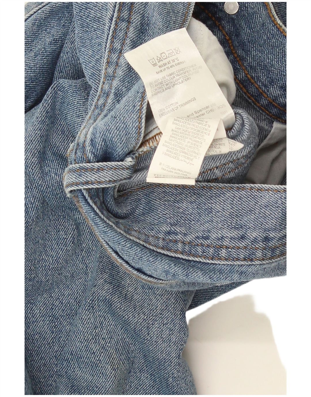 Marks & Spencer Straight Jeans til mænd W34 L29 blå bomuld