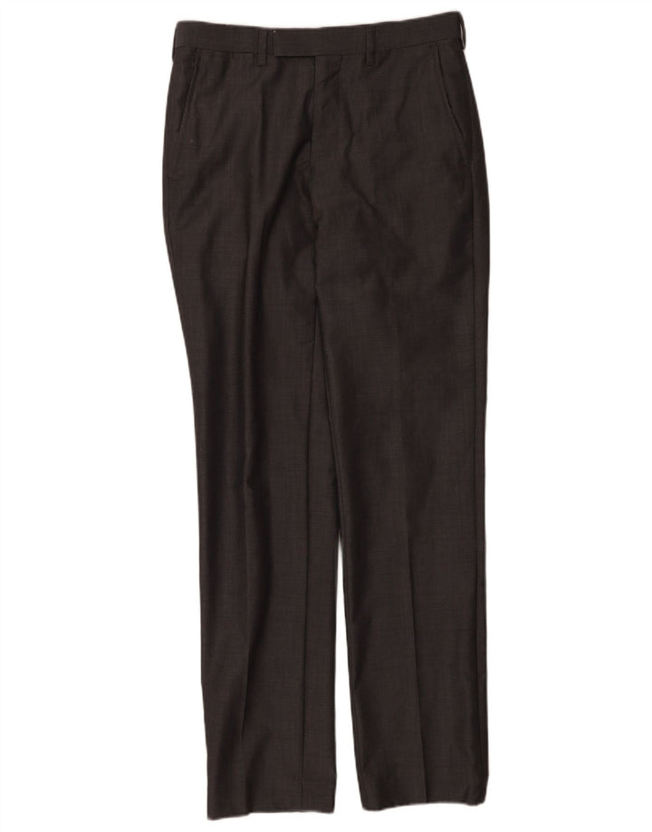 Marks & Spencer Herre Autograph Straight Suit Bukser W30 L33 Grå Uld