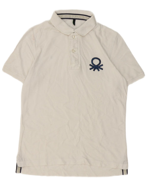 Benetton Herre Polo Shirt Medium White