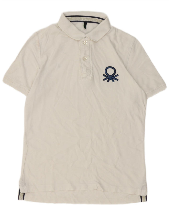 Benetton Herre Polo Shirt Medium White
