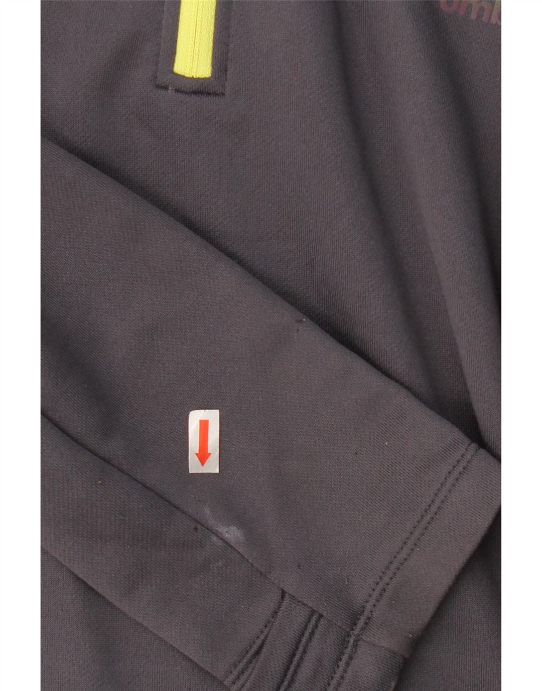 UMBRO Mens Zip Neck Pullover Tracksuit Top XL Grey Colourblock Polyester Vintage Umbro and Second-Hand Umbro from Messina Hembry 