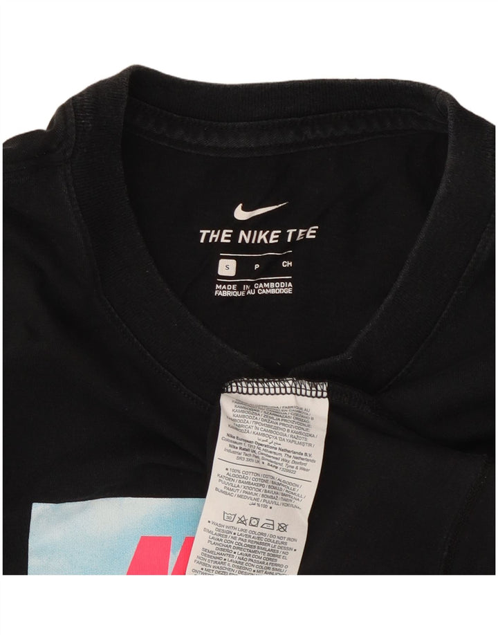 Nike grafisk t-shirt top til mænd, lille sort bomuld