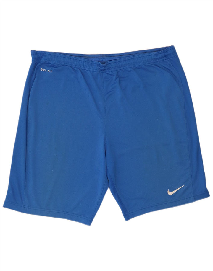 Nike Herre Dri Fit sportsshorts store blå polyester