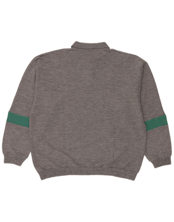 Campagnolo Herre Grafisk Sweatshirt Jumper UK 44 XL Grå Colourblock