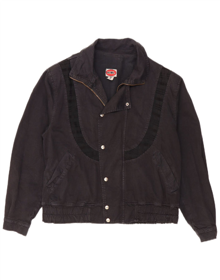 Vintage Bomberjakke til mænd UK 40 Stor sort bomuld